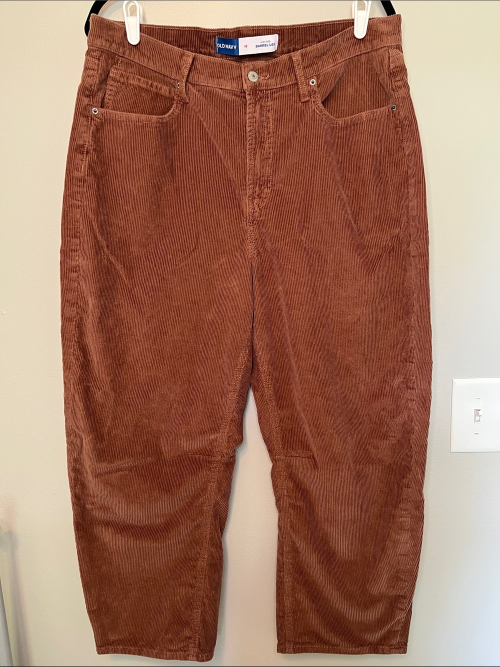 Old Navy Women’s Barrel Rust Brown Corduroy Pants plus size 16